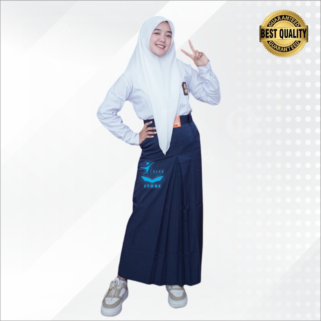 Rok Seragam Sekolah SPAN SMP/SMA/SMK Terbaik Abu-abu, Coklat, Hitam, Putih, Biru