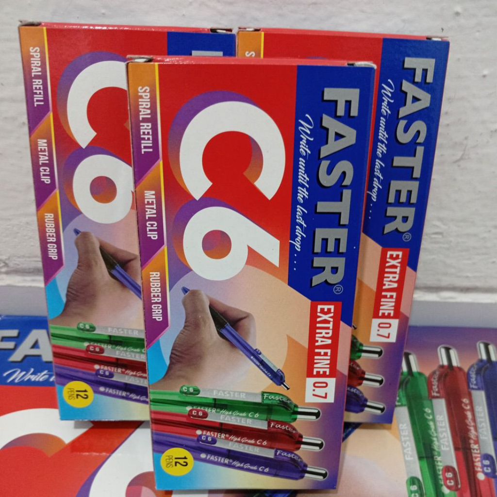 

Ay00! pulpen Faster C6 extra fine 0.7 warna HITAM. ( harga untuk per pak/12 pcs)