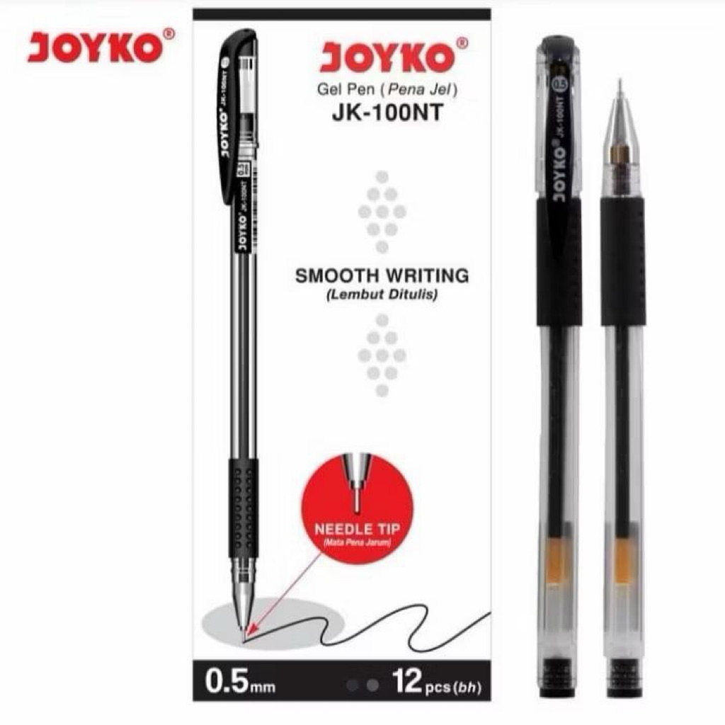 

Gel Pen/Pulpen Joyko JK-100NT 0.5 mm (Lusinan)