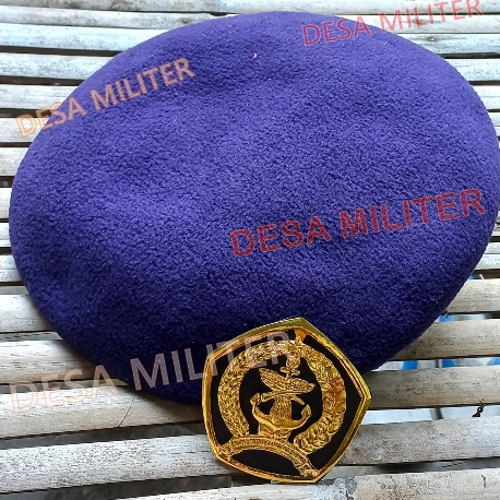 Baret Menwa Plus Emblem / Topi Baret Ungu Menwa / Baret IARMI
