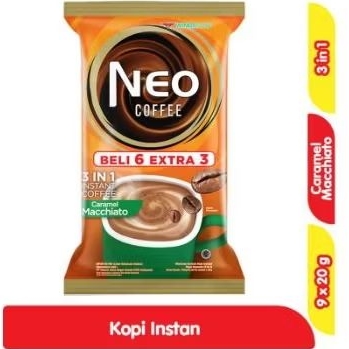 

neo kopi instan 3 in 1 isi 9 sachet machiato