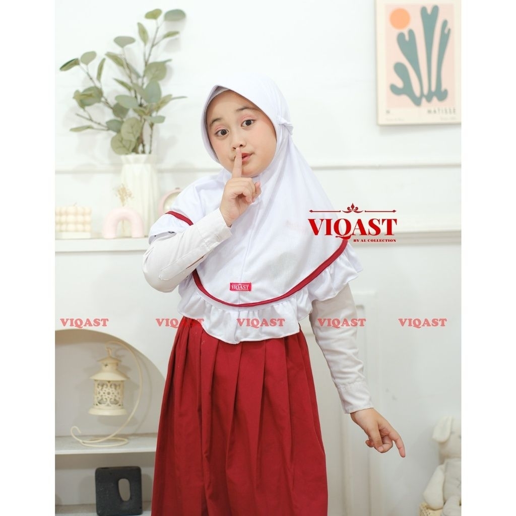 kerudung sekolah anak GLADIS REMPEL 5-10 Tahun jilbab TK hijab SD instan PREMIUM