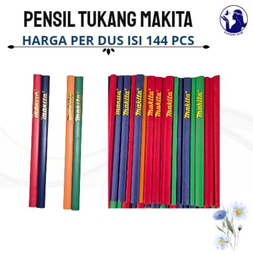 

(1Gross/144pcs) PENSIL TUKANG MAKITA 18 CM