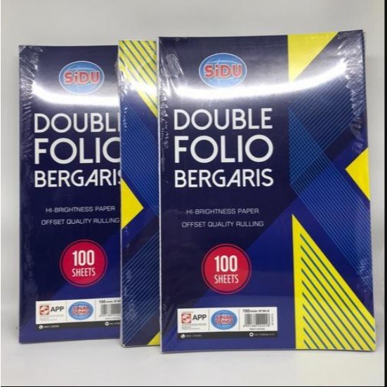

[ Isi 10 Lembar ] KERTAS DOUBLE FOLIO SIDU BERGARIS