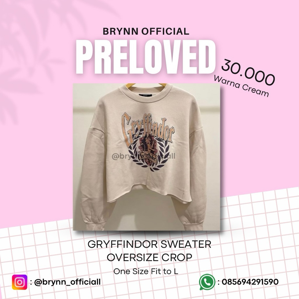 GRYFFINDOR SWEATER OVERSIZE CROOPE