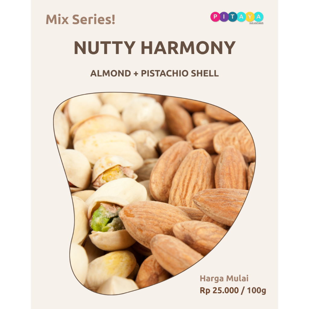 

Kacang Campur - Mix Series 2 Nuts - Almond / Cashew / Walnut / Pistachio Shell / Mede