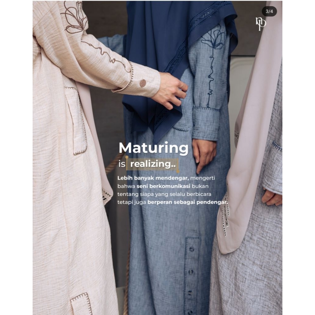 Taqwa Abaya Indigo itsar syari x napocut