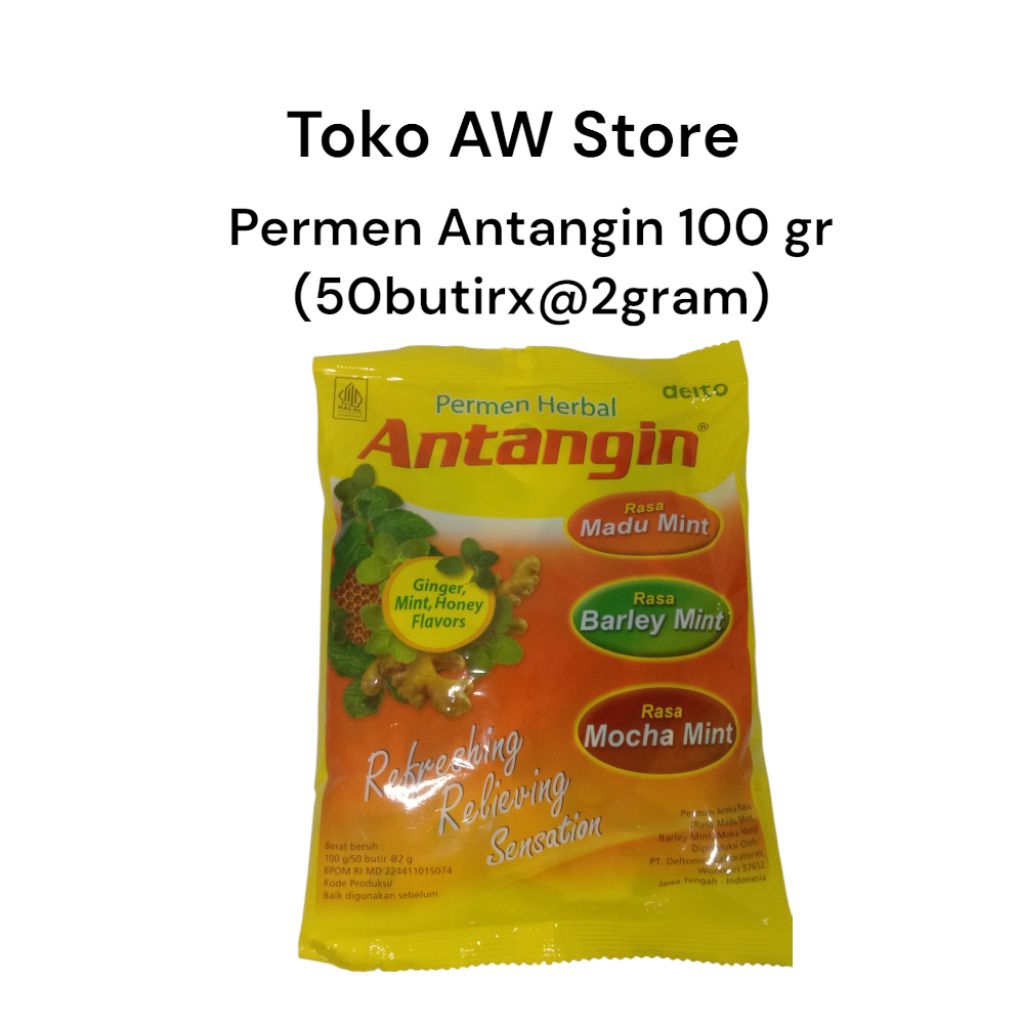 

Permen Antangin 100 gram isi 50 pcs l Makanan Permen Ringan