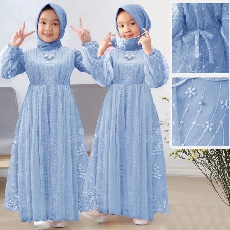 KODE D6W KID JAHWARA 311 THN GAMIS ANAK MURAH GAMIS ANAK MUSLIM DRESS ANAK