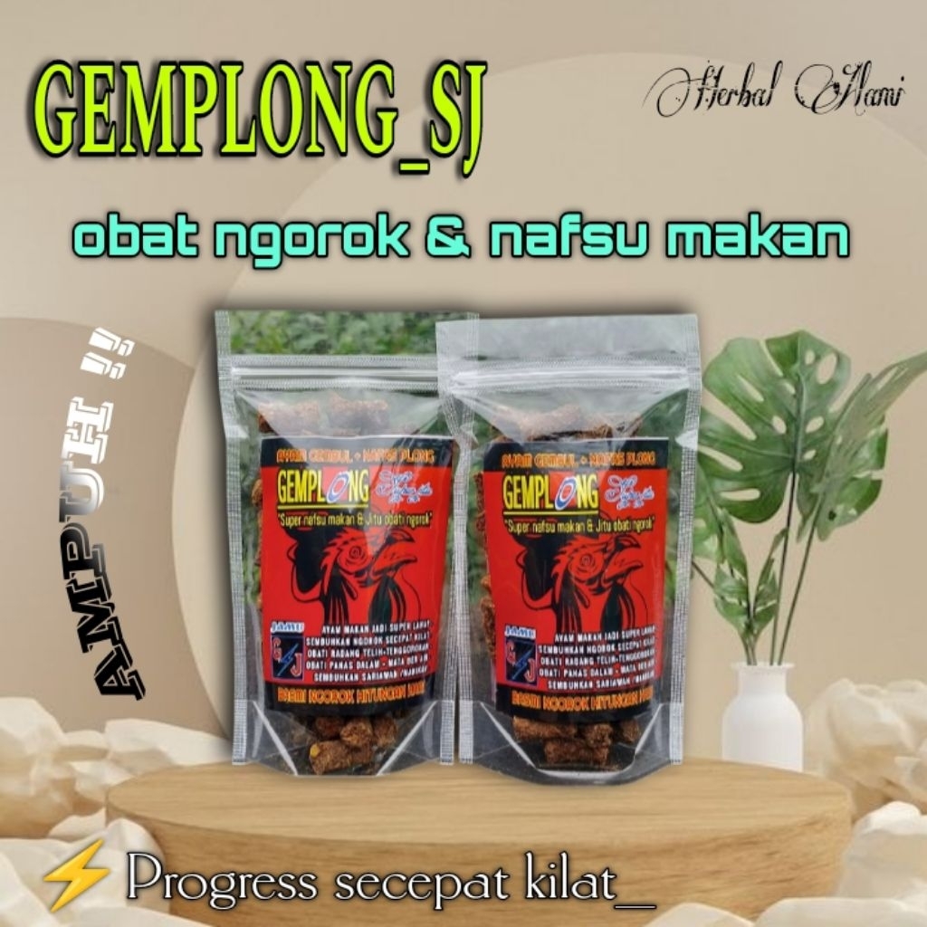 Gemplong SJ paket mini obat ayam ngorok paling ampuh