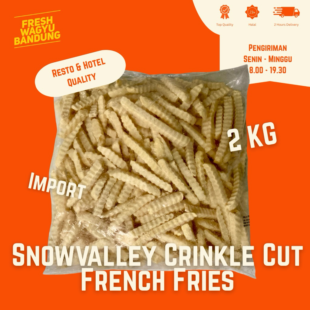 

CRINKLE CUT IMPORT FRENCH FRIES PREMIUM Kentang Goreng Frozen