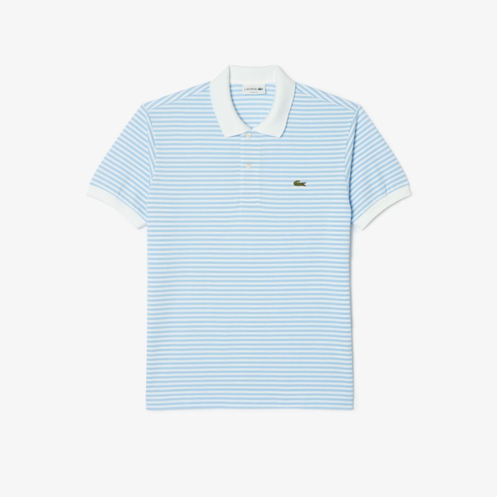Lacoste Men's LACPH9753F6Z Original L.12.12 Striped Polo Shirt Kaos Polo Pria