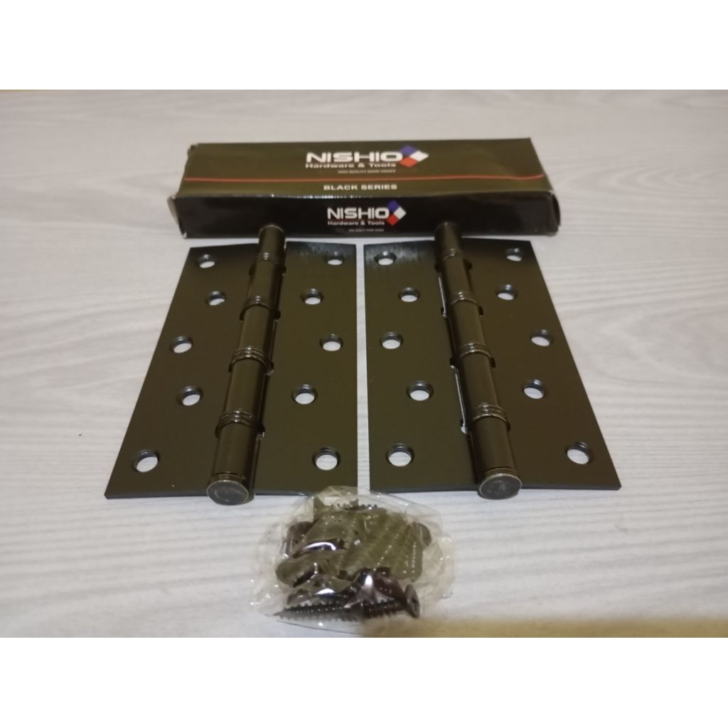 Engsel Pintu Engsel Tebal Pintu 5" Inch Hitam Merek Nishio Atau AXL