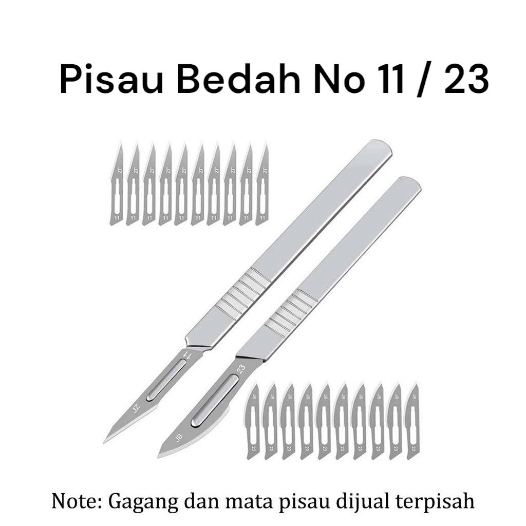 Surgical Balde No 11 / 23 Mata Gagang Pisau Bedah Mata 11 / 23 10pcs