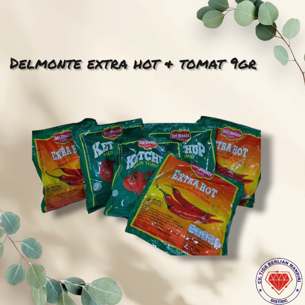 

SAUS DELMONTE EXTRA HOT & TOMAT SACHET 9GRAM 24PCS/1PACK