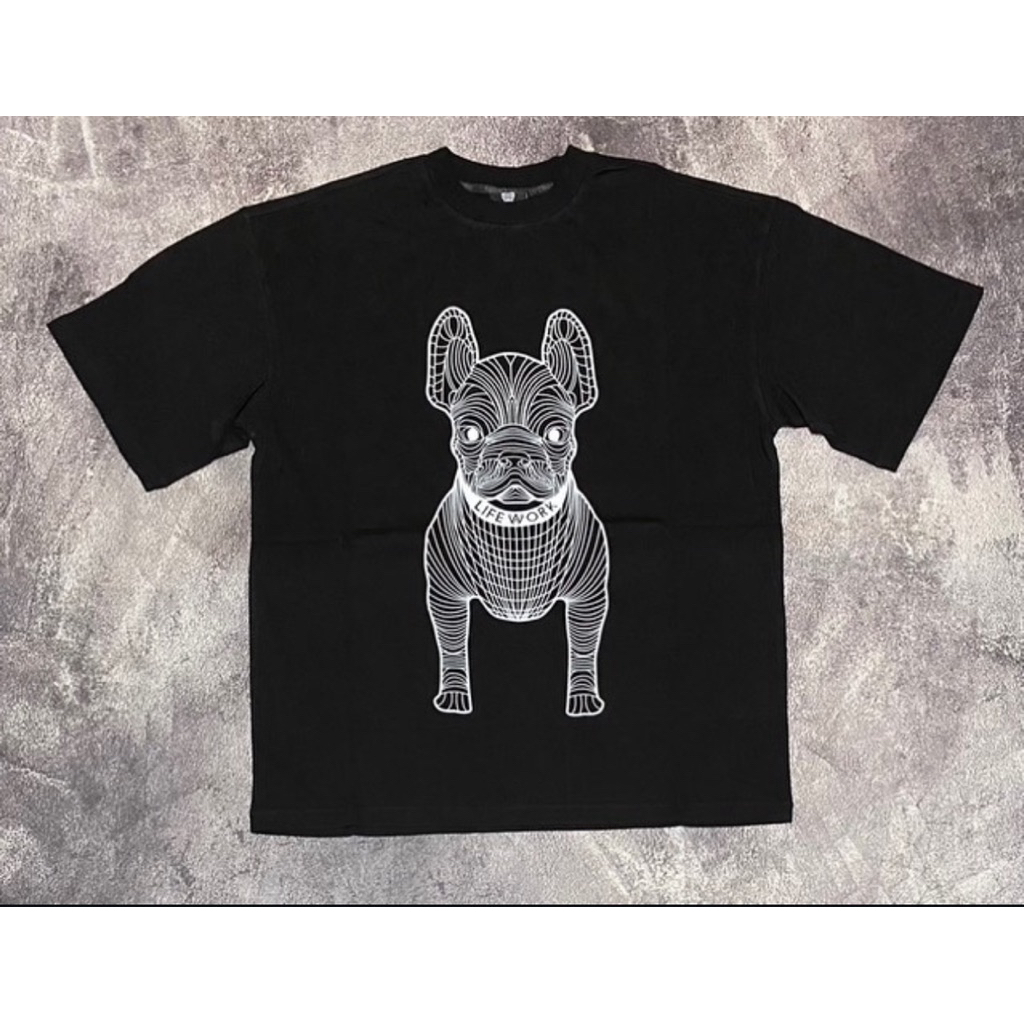 (FREE PAPPER BAG) TSHIRT LIFEWORK BLACK 20s KAOS LIFEWORK PREMIUM