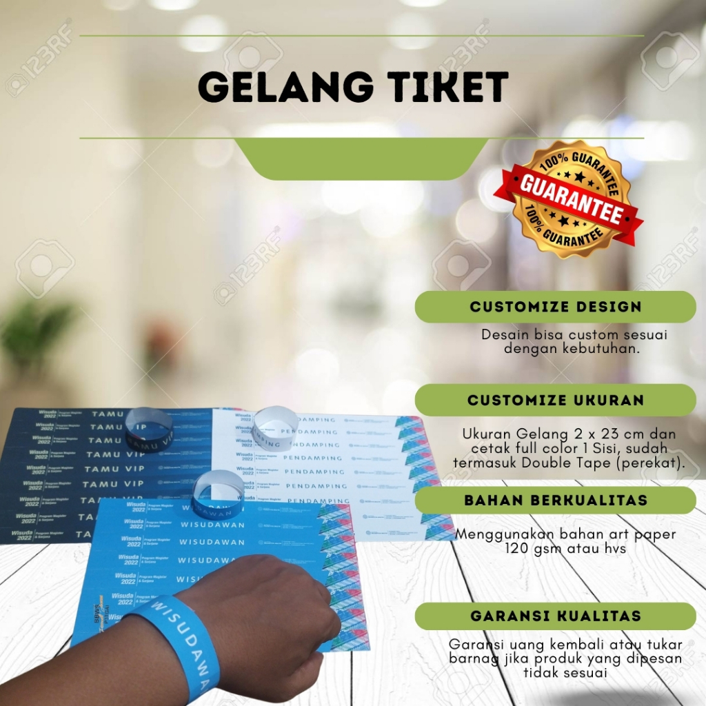 

Gelang Karcis / Tiket Custom: Event Anti Ribet, Pengunjung Auto Keren!