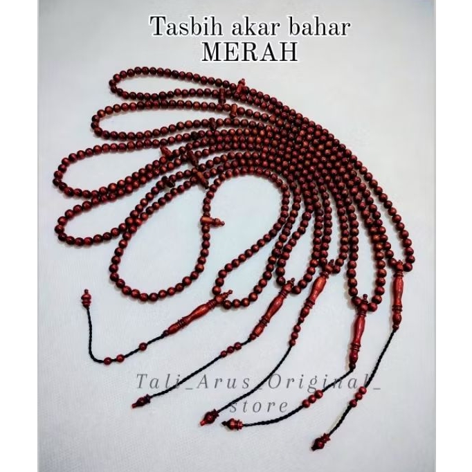 Tasbih Akar Bahar Tali Arus Merah Asli Original/TASBIH YUSER AKAR BAHAR TALI ARUS MERAH BERKUALITAS/