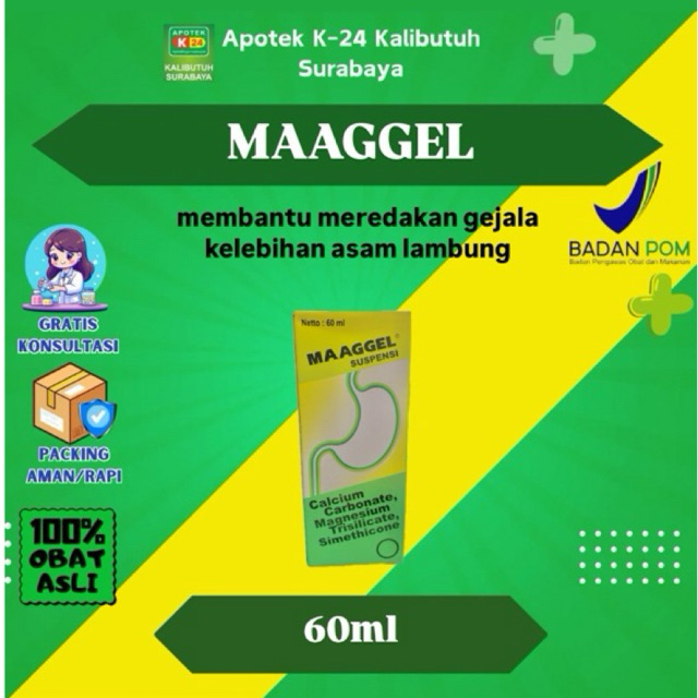 

maagel syrup kemasan botol 60ml