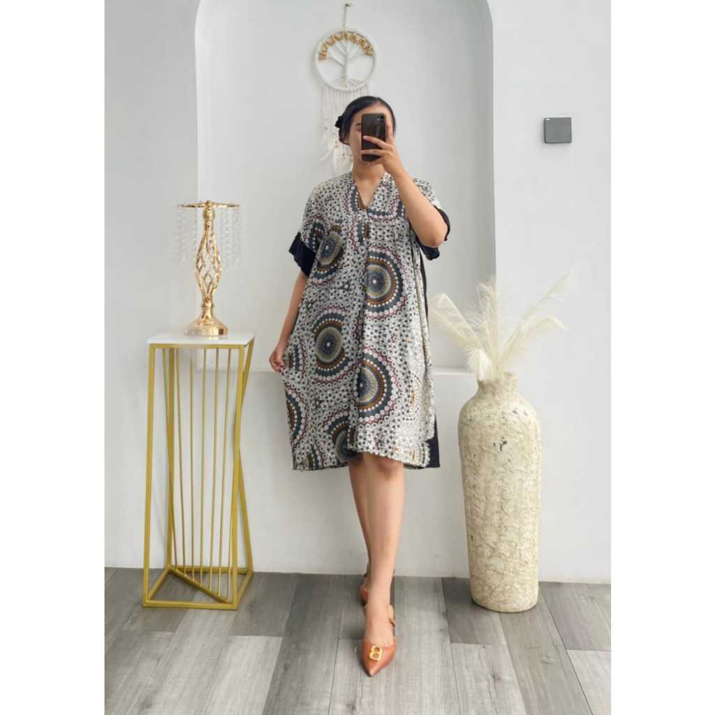 MOLA DASTER MINI DRESS KEKINIAN / DASTER MINI PENDEK WANITA / DASTER BUSUI RAYON PREMIUM