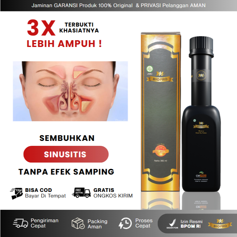 Mbiopro - Obat Sinusitis Benjolan Dalam Hidung Pilek Menahun Sinusitis Kronis Anak Dewasa Ampuh BPOM