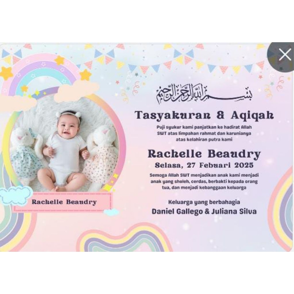 

Sticker label tasyakuran aqiqah