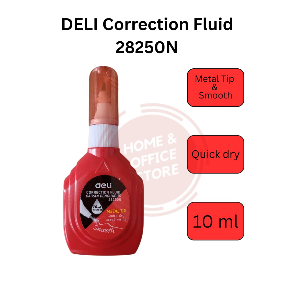 

Deli Correction Pen Fluid 28250N 10 ml / Tip Ex Cair Tip-X Pen Cair