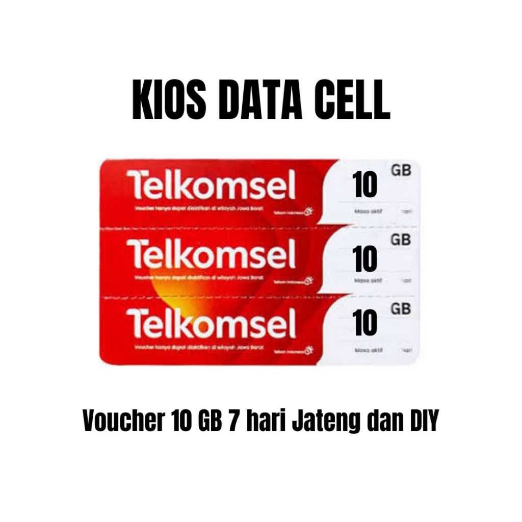 Voucher Telkomsel 10 GB 7 Hari Jateng DIY