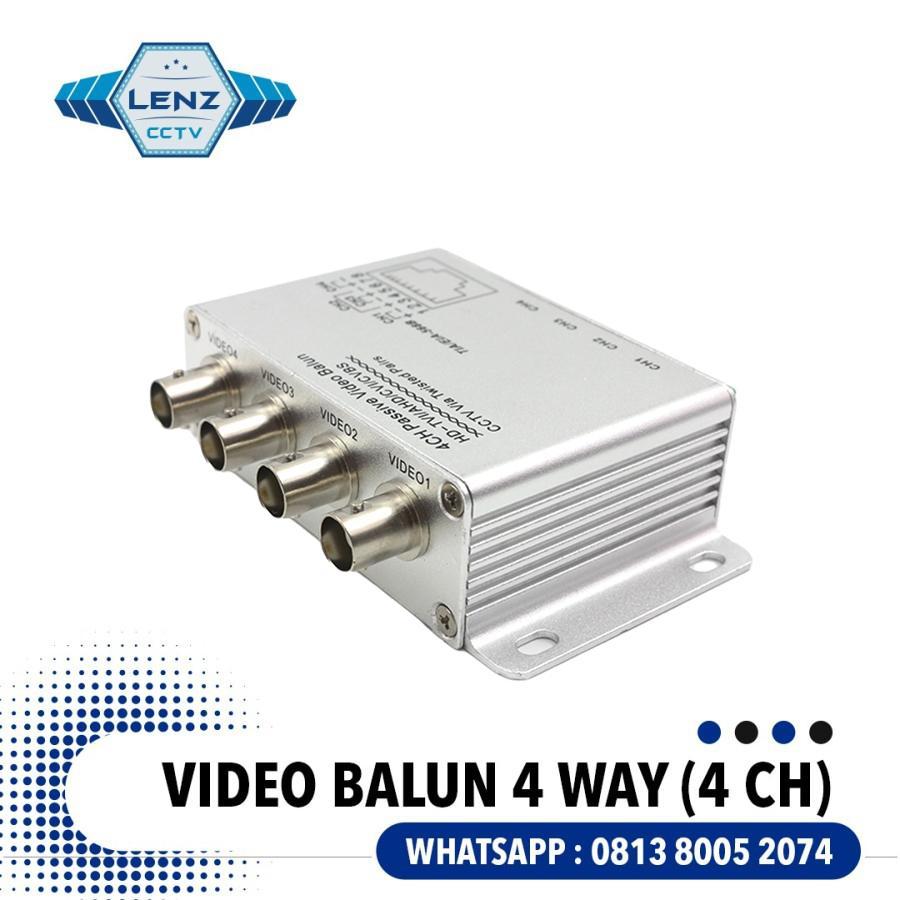 Video Balun CCTV 4 Ways / 4 Ch Passive Video Balun