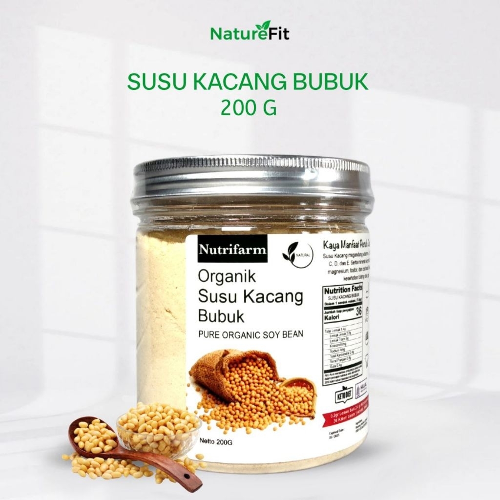

SUSU KACANG KEDELAI TANPA GULA BUBUK MURNI / KACANG KEDELAI BUBUK SANGRAI 200G / SOY BEAN MILK POWDER / SOYBEAN POWDER / SOYMILK POWDER / SOY MILK UNSWEETENED NO SUGAR BUBUK ORGANIC SUGAR FREE LOW SUGAR