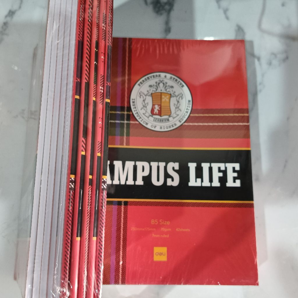 

BUKU SEKOLAH | CAMPUS LIFE | DELI B5 | ISI 10 BUKU 42 LEMBAR | 70 GRAM