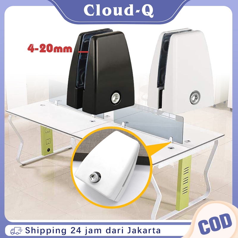 Bracket Partisi Office Penjepit Kaca Kayu Stand Acrylic Sekat Meja Kayu Stand