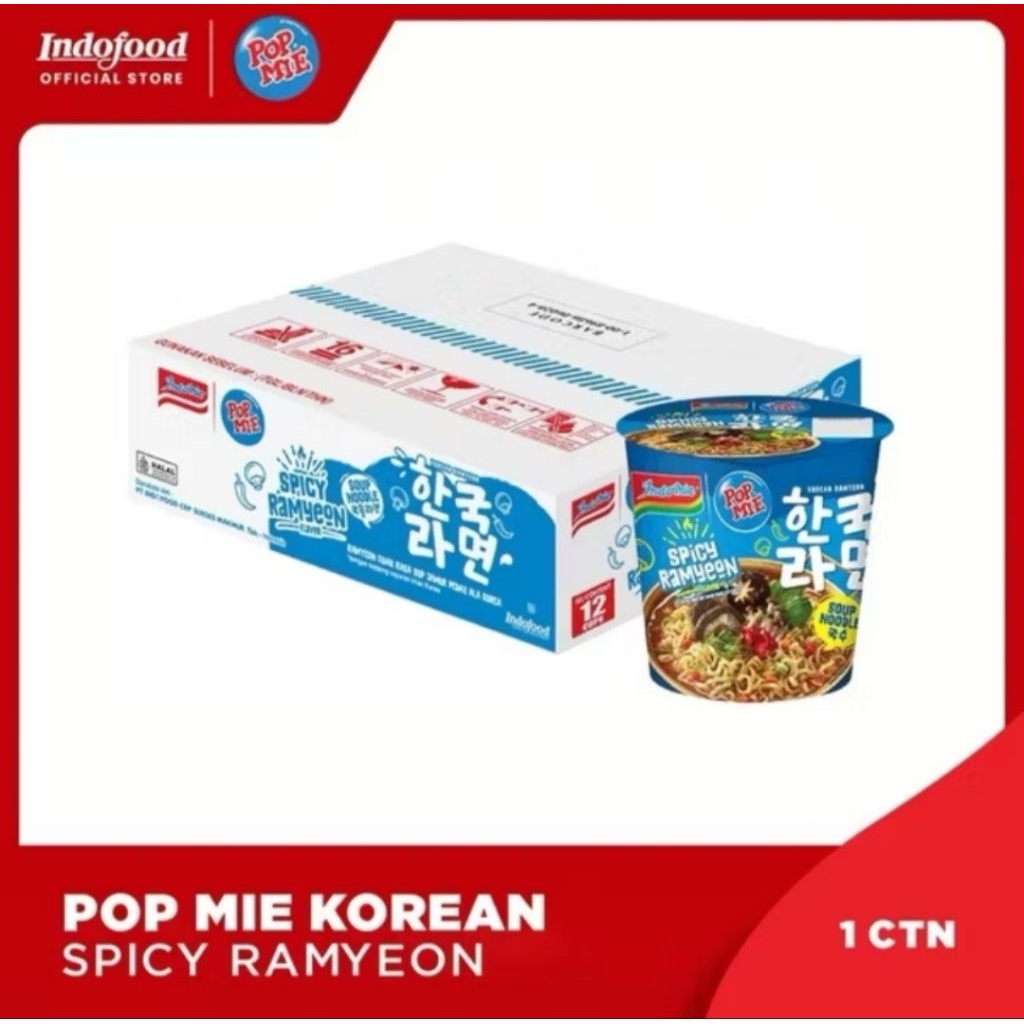 

1 Dus isi 12 cup - Pop mie kuah rasa spicy ramyeon