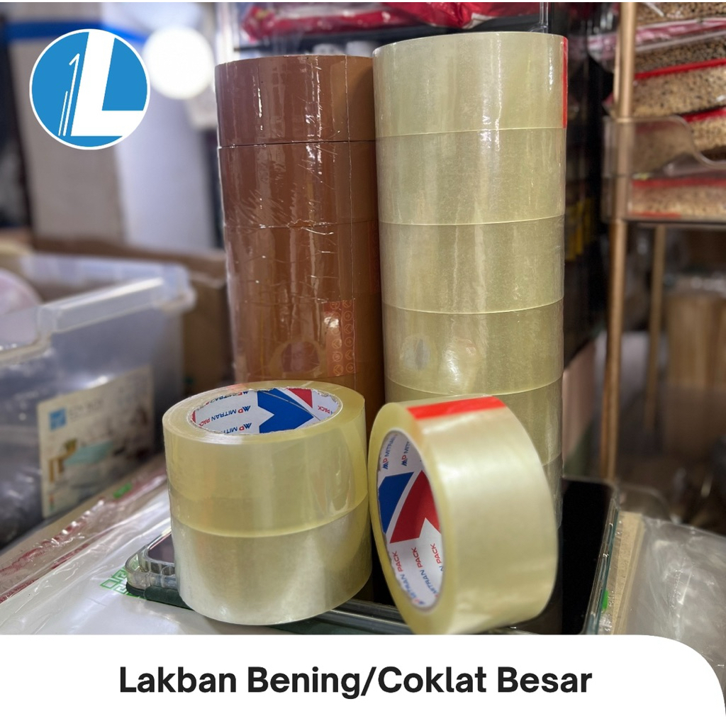 

Lakban Besar warna Bening/Coklat