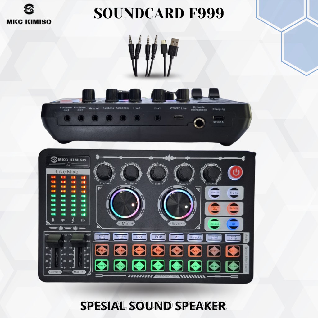 SOUND CARD MIXER F999  LIVE WIRELESS