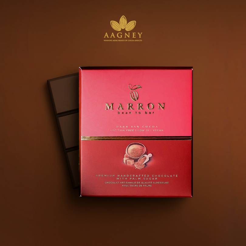 

Marron Chocolate Dark 85% Cocoa | Cokelat Vegan 50gr - Aagney Cocoa
