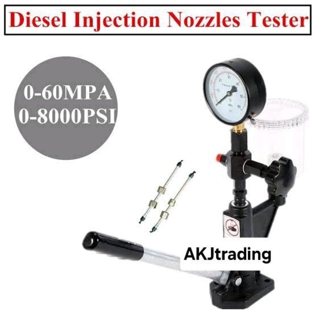 Tester Nozzle 600bar boten Nozzle Tester Injector Tester 600bar 0-60MPa 0-8000 psi Dual Scales test 