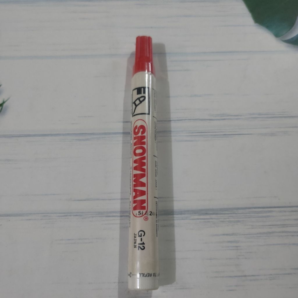 

Spidol Permanent Marker Snowman G12 Warna Merah