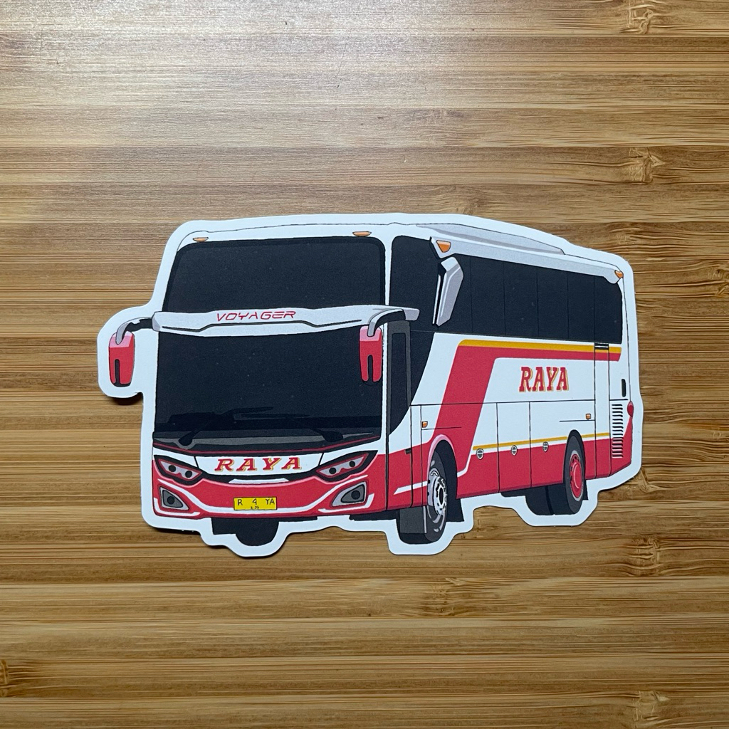 Stiker bus PO Raya bismania