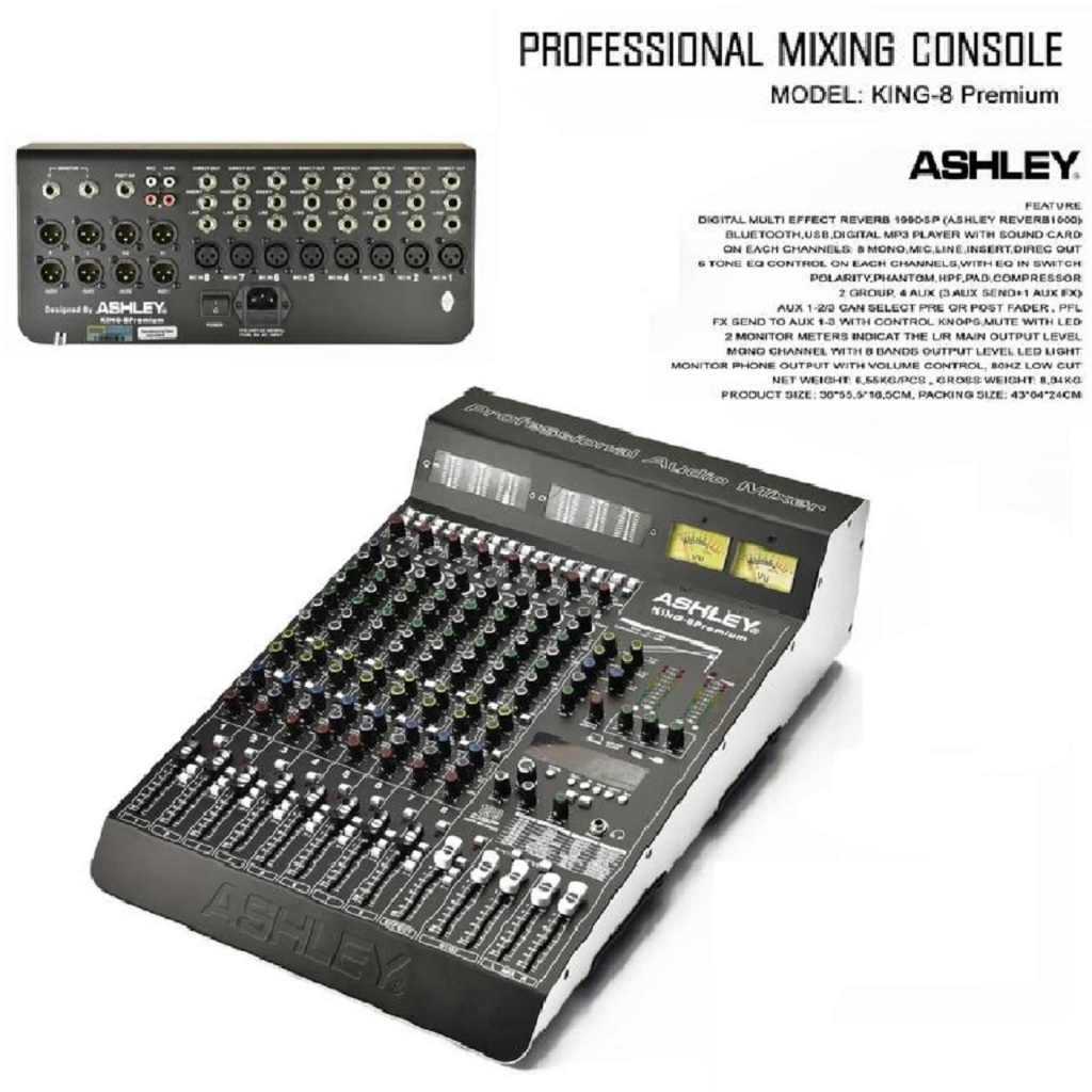 Mixer Ashley king 8 premium mikser Ashley king8 premium 8 channel New