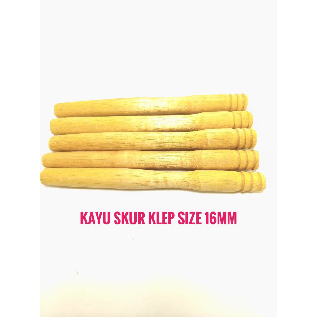 Kayu Skur Klep Gagang Karet Skur Size 16mm