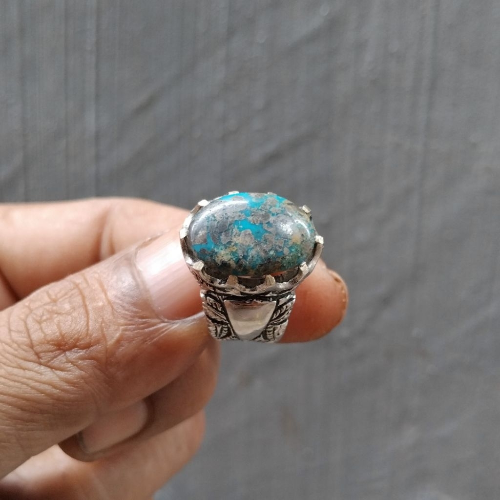 Pirus persia biru lawasan natural pirus persia biru urat kombinasi hitam ke emasan natural