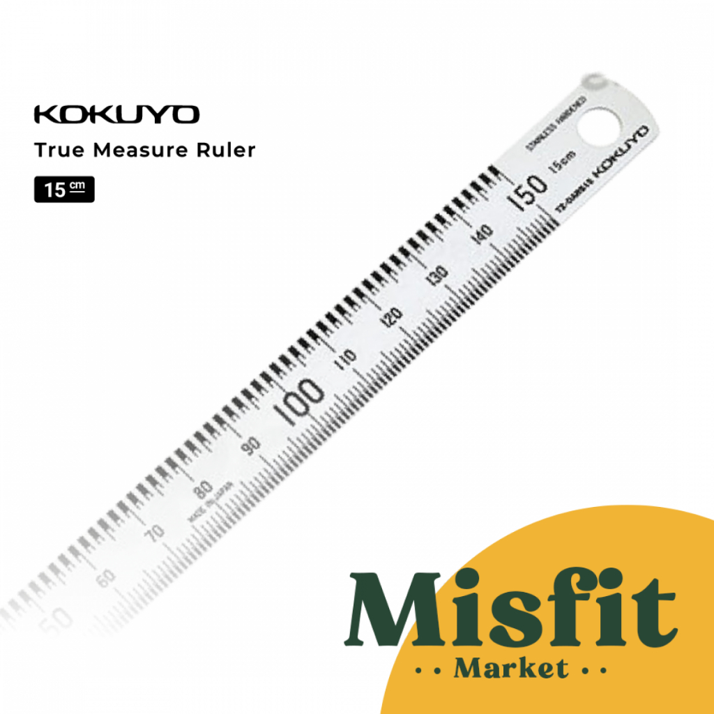 

Kokuyo True Measure Stainless Steel Ruler 15 cm Penggaris Besi