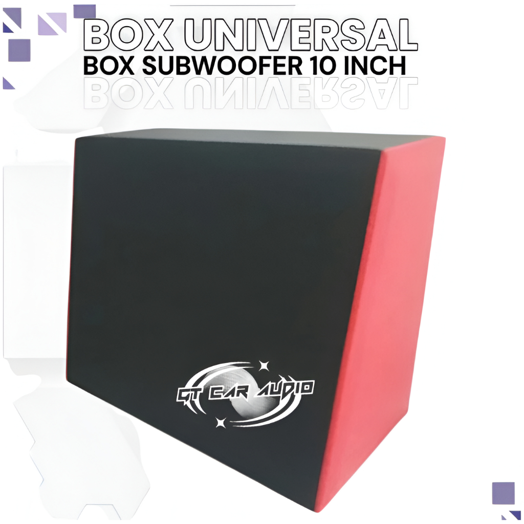 Box speaker subwoofer 10 inch cocok untuk mobil maupun rumah Bahan halus lapis vinyl list merah