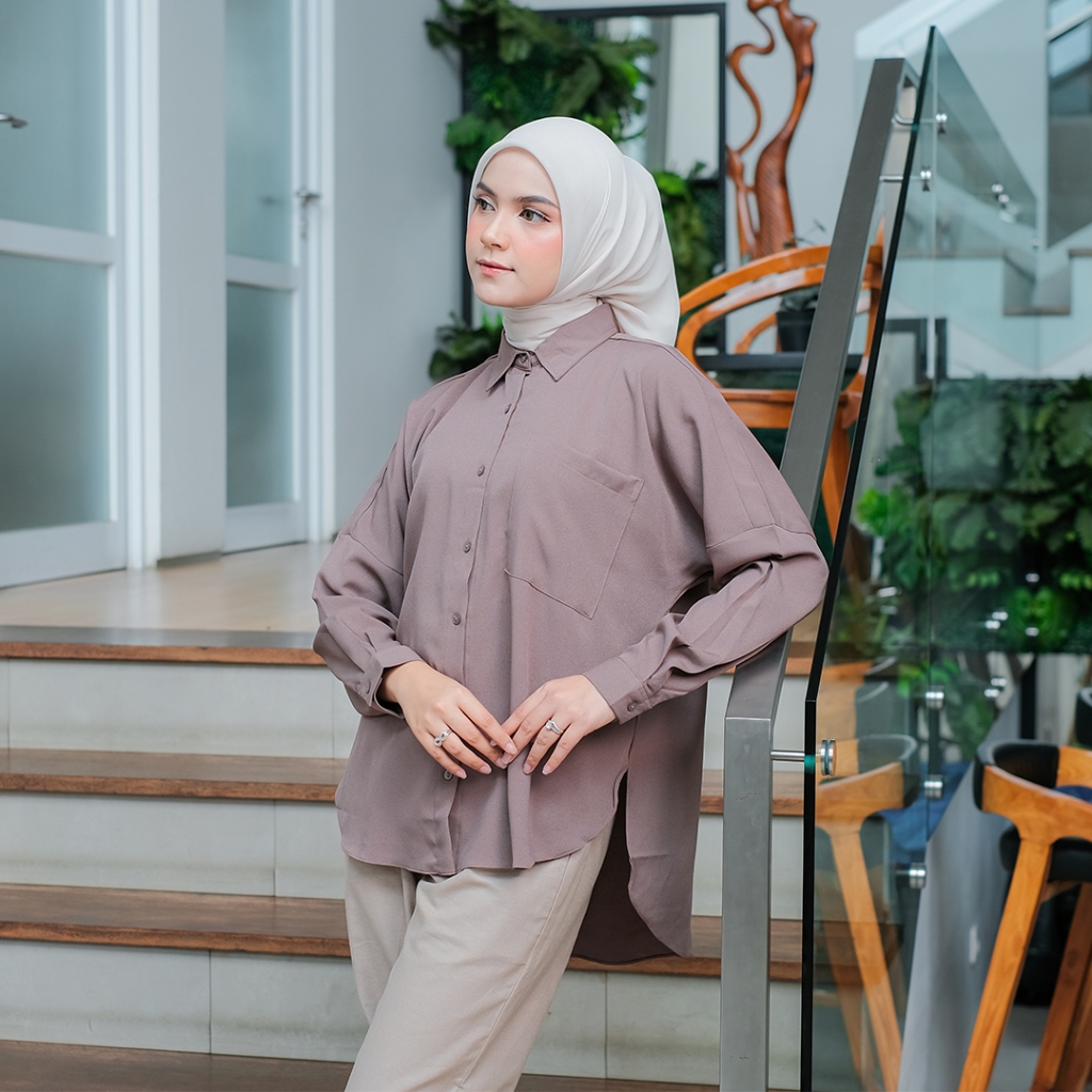 Dean's - Lois Shirt | Atasan Wanita | Kemeja Oversize Wanita | Kemeja Wanita Lengan Panjang