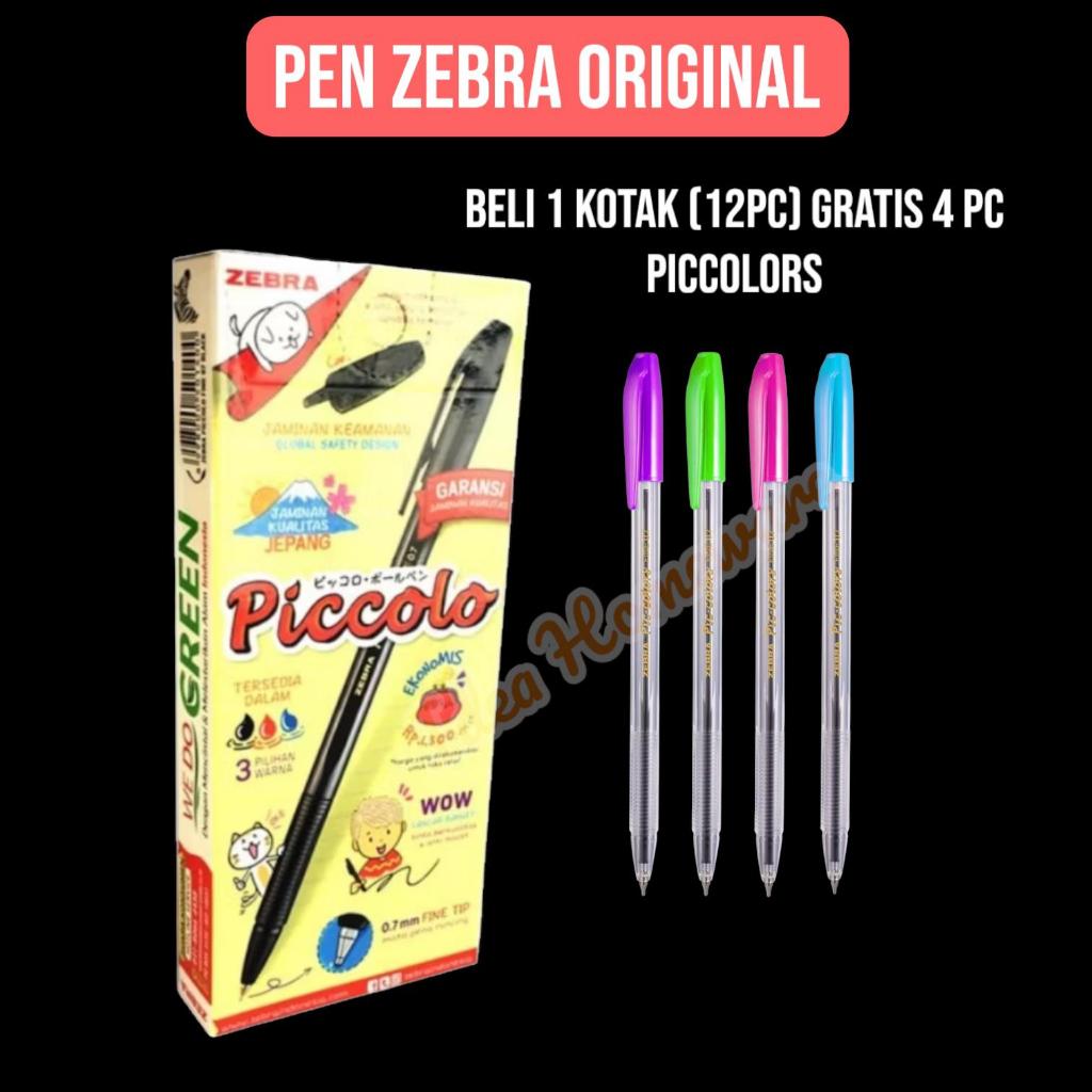 

Pena Ballpen Balpen Bulpen Polpen Pulpen Murah Pena Pen Zebra Piccolo Hitam Original 12 pcs 1 Pack 1 Lusin