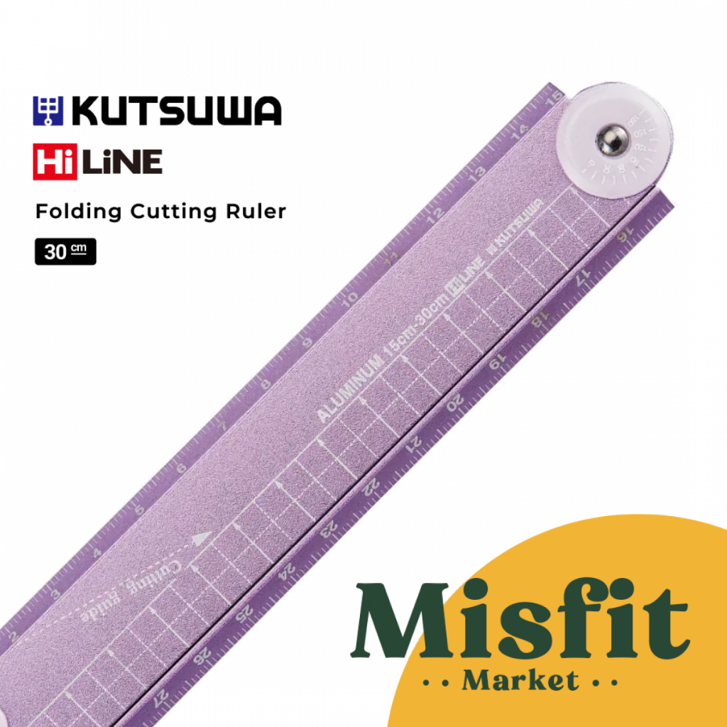

Kutsuwa Folding Aluminum Cutting Ruler 15 30 cm Penggaris Lipat Aluminium