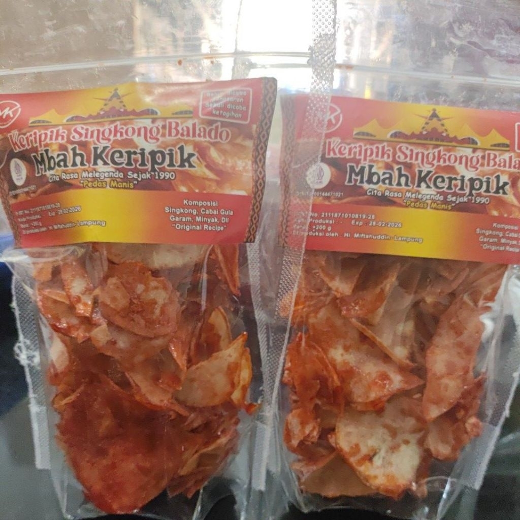 

TERMURAH TERENAK KERIPIK SINGKONG BALADO PEDAS MBAH KERIPIK ASLI LAMPUNG