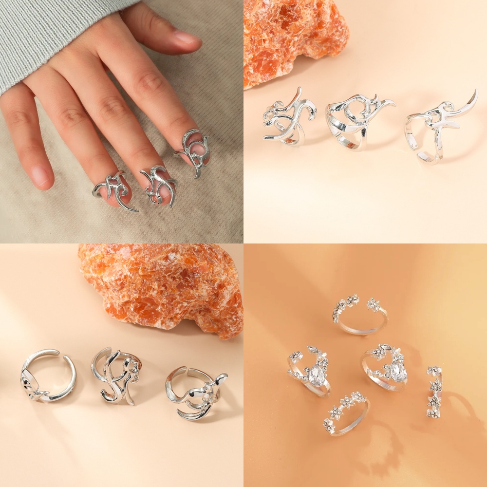 Best Lady,Cincin Alien, Cincin Kuku, Set Cincin, Cincin Wanita.