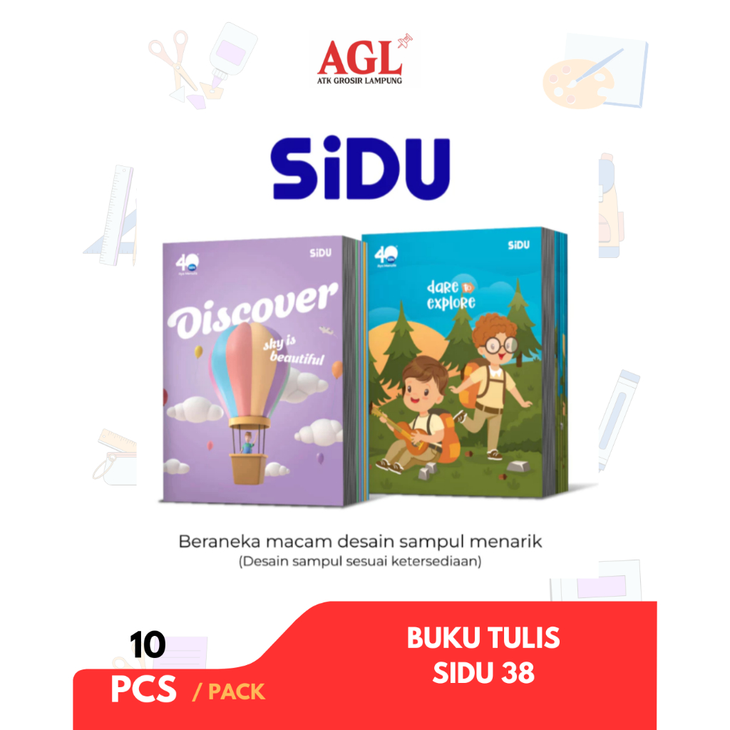 

SIDU - (pack) BUKU TULIS SIDU 38 LEMBAR ISI 10 BUKU - Grosir